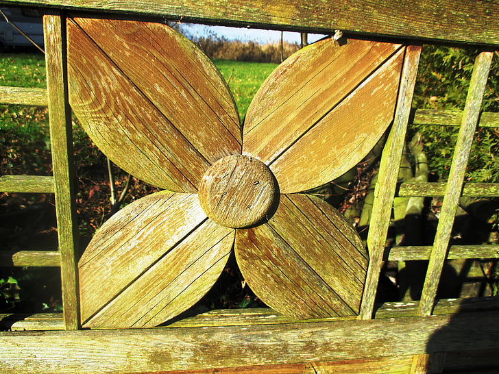 four leaf clover, luck, wood, wood fence, close, carved, carving