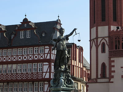 Frankfurte pie Mainas, pilsēta, arhitektūra, baznīcas, kopņu
