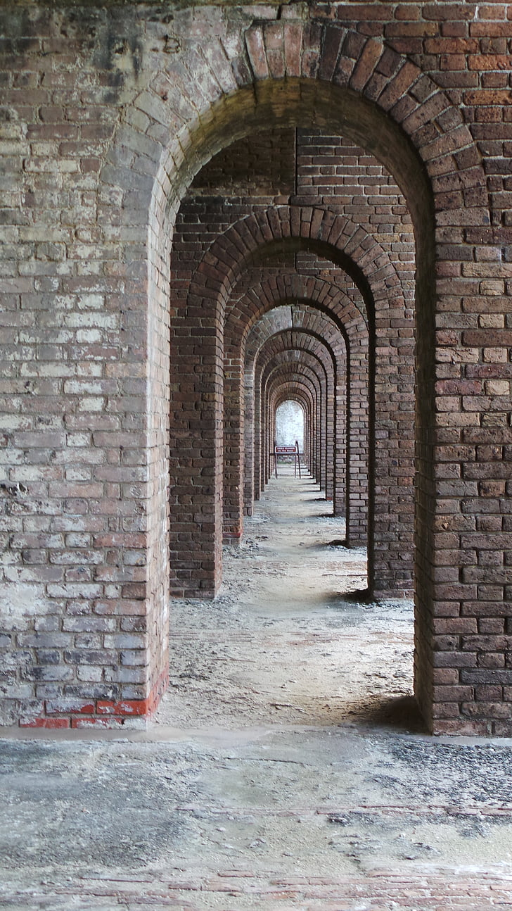 Fort, tunelové propojení, cihly, staré, starověké, pevnost, Historie