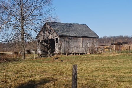 Grange, ferme, stockage, bois, structure, architecture