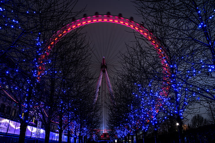 London Eye-maailmanpyörä, Lontoo, City, Englanti, matkustaa, Matkailu, Britannian