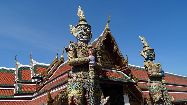 Paleis, tempelcomplex, torens, plaatsen van aanbidding, Bangkok, Lumphini park, geloof