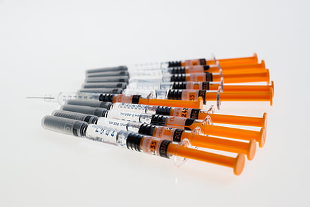 close-up, injection, instrument, plastic, syringe
