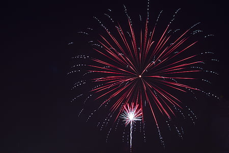 kembang api, malam, warna-warni, Festival, Perayaan, liburan, hari kemerdekaan