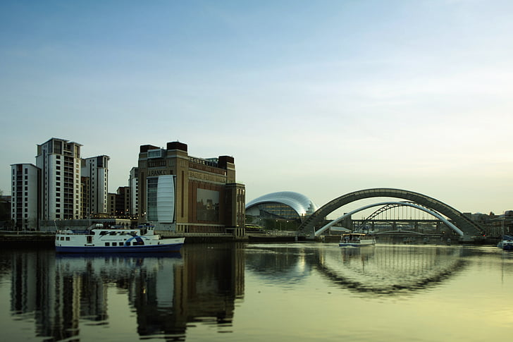 Newcastle, River, Tyne, Baltic, Bridge, Gateshead, Englanti
