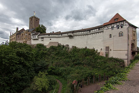 Thuringia Almanya, Bir Eisenach, Kale, Wartburg Kalesi, kültürel miras, Dünya Mirası, mimari
