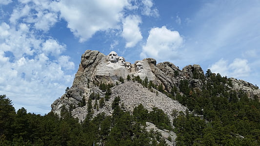 jih, Dakota, Památník, pomocí technologie Rushmore, připojit, prezidenti, Památník