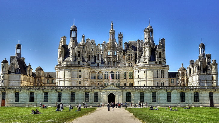 a Chateau de chambord, építészet, Franciaország, Európa, Landmark, történelmi, híres
