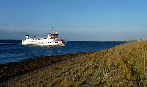 φεριμπότ, Schiermonnikoog, Νησιά Δυτικής Φρισίας, νερό, στη θάλασσα, λεσβία, ναυτικό σκάφος