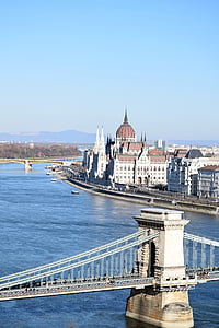 Budapest, Ungern, Donau, staden, Europa, resor, byggnad