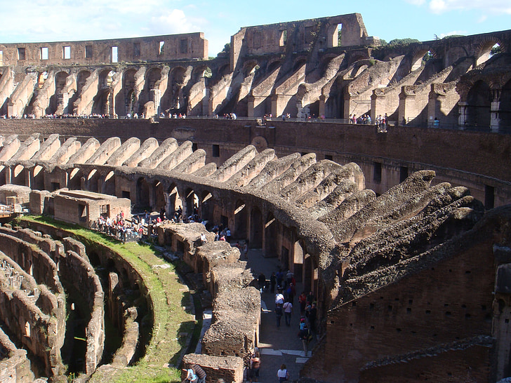 Colisée, Colisée, Amphithéâtre Flavien, Amphitheatrum flavium, Italie, Rome, vieux
