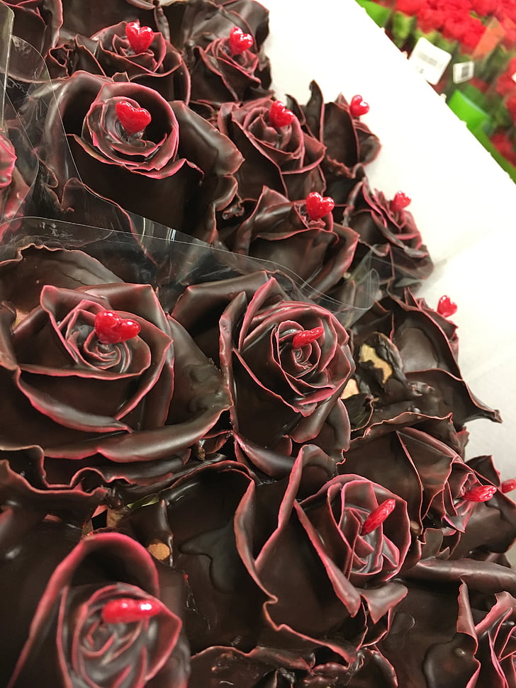 Róża, Choco, Valentine, kwiaty, róże, romans, miłość