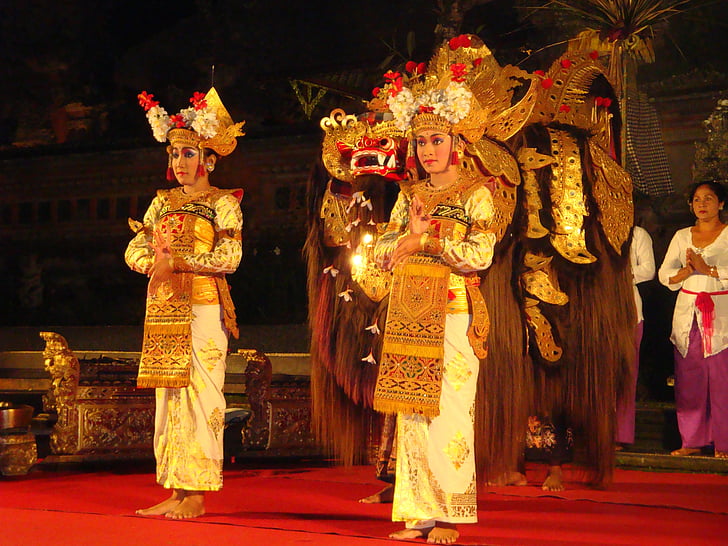 danseurs, Bali, Indonésie, femme