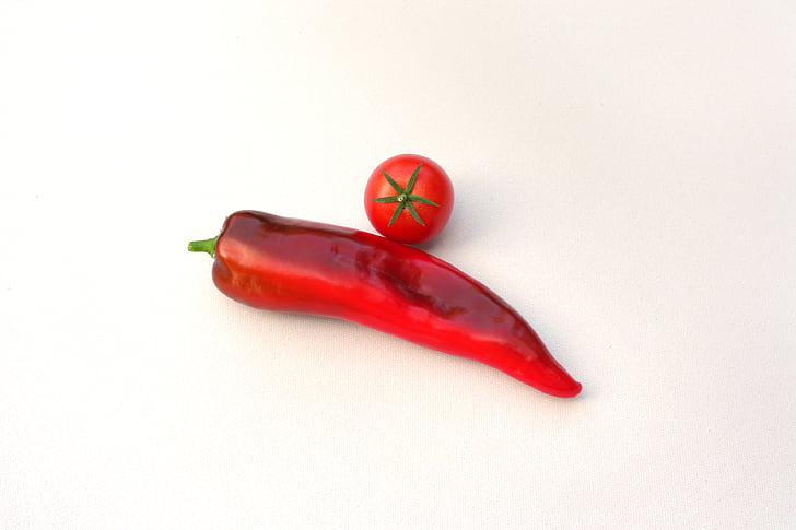 red pepper, tomato, delicious, frisch, vitamins, food, vegetable garden