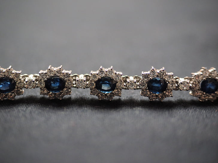 kæde, smykker, perle, værdifulde, sølv, sølv smykker, Sapphire