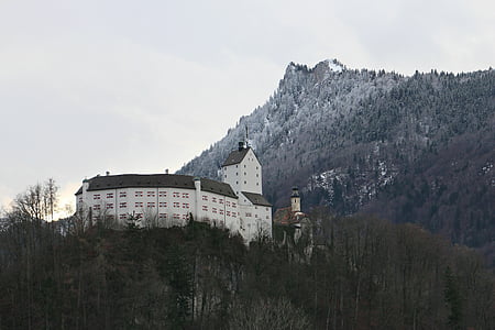 Kale, Yükseklik burg, Yükseklik, hohenaschau, Aschau, Bavyera, Almanya