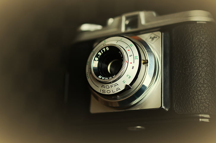 kameraet, gamle, antikk, Agfa, Agfa isola, fotografi, nostalgi
