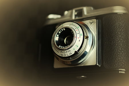 相机, 老, 古董, 爱克发, 爱克发伊索, 照片, 怀旧