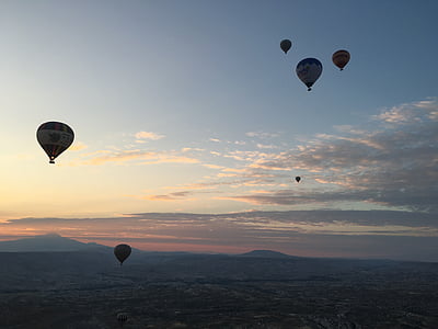 Cappadoce, ballon, voyage, Turquie, aventure, nature, lever du soleil