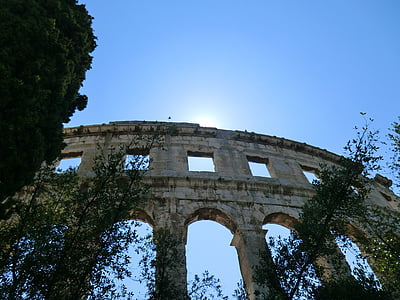 arquitectura, Coliseo, edificio, históricamente, lugares de interés, Croacia, atracción turística