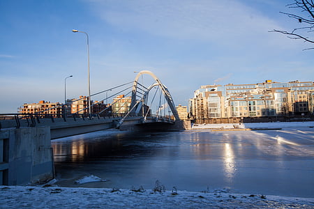 lazarevsky, Bridge, Lazarev bridge, st petersburg Ryssland, SPB, vatten, Ryssland