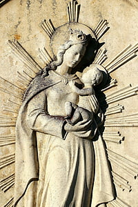 Relief, Stein, Madonna, Mutter Gottes, Jesus Christus, das Christentum, Mutter