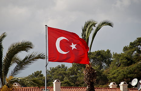 le drapeau de la, Turquie, drapeau turc