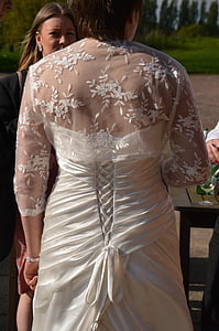 ruha, mögött, esküvő, Aldridge, fehér, csipke, Nyugat-midlands
