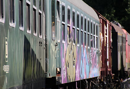 chemin de fer, wagon, Grafitti