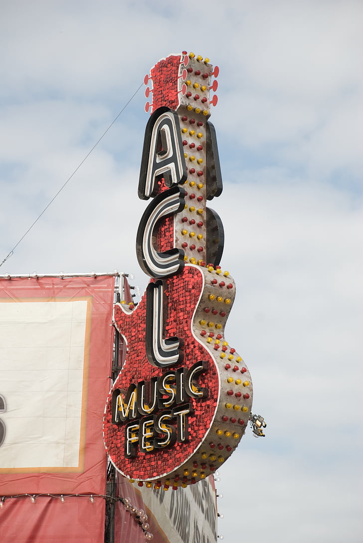 Muzyka, ACL, Austin city, Festiwal limity, znak, Ulica, relaksująca