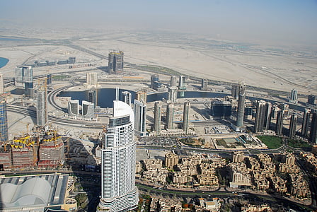 Dubai, u on e, ilmakuvia, pilvenpiirtäjä, pilvenpiirtäjiä, Ilmakuva, Kaupunkikuva