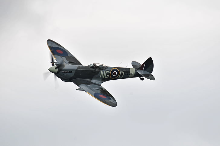 Spitfire, Mostra d'aire, Pla, avió, antiquat, militar, vehicle aeri