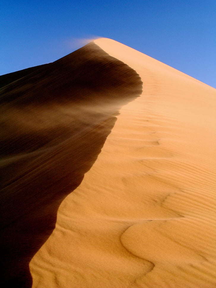 desert, dunes, africa, sand, drought, sand dune, nature