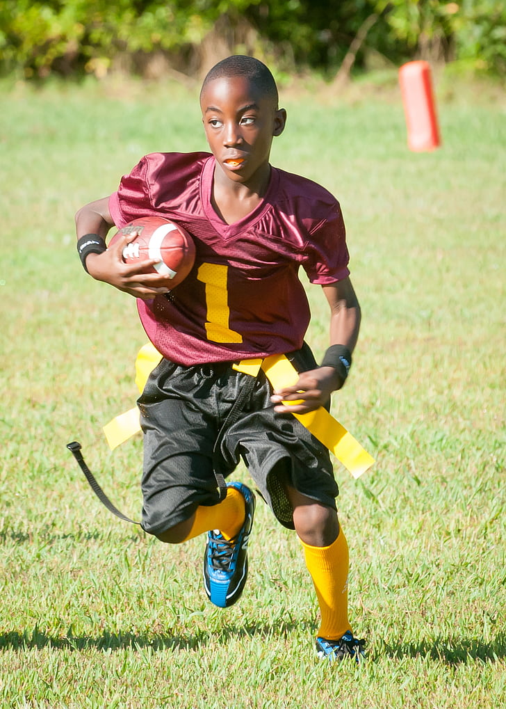 flag football, football, flag, sport, game, competition, communication