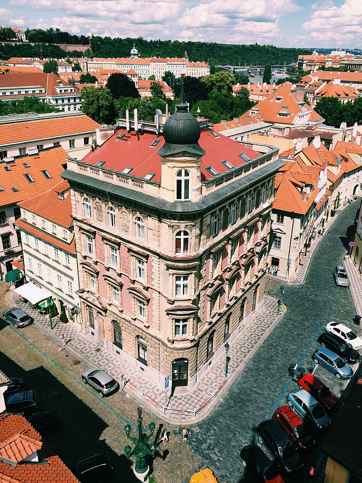 Прага, чешский, город, небо, Республика, Европа, Архитектура