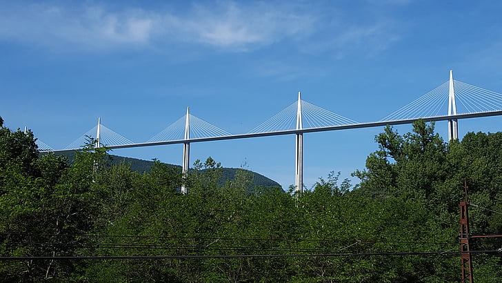 viadukten, Millau, Bridge, Frankrike, förde