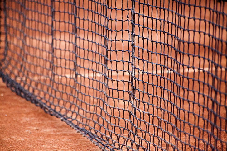 xarxa negre, argila, Tennis de, esport, xarxa - material esportiu, cort, a l'exterior