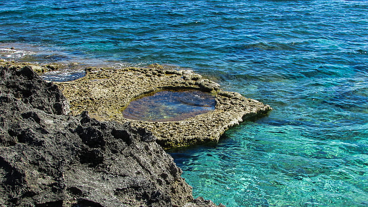 Кипър, Cavo greko, Национален парк, баня с вана, вода, кристал, море