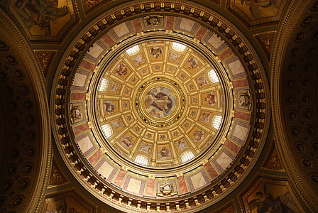kyrkan, Dome, katolska, Budapest, St Stephens basilica