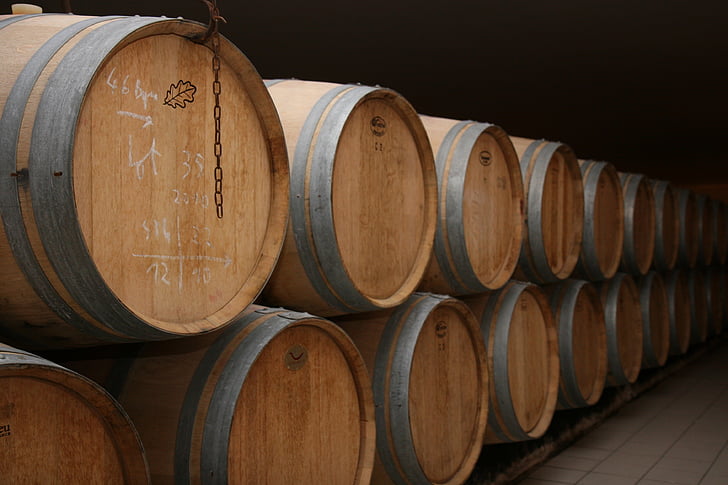 veini, punane, Bordeaux, Prantsusmaa, barrelit, barrel, ladustamine