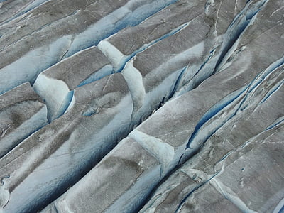 Taku glacier, grietas, glaciar de, Alaska, azul, hielo, nieve