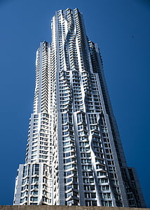 솔직 한 gehry, 타워, 맨하탄, 현대, 스카이 스크 래퍼, 뉴욕, 건물