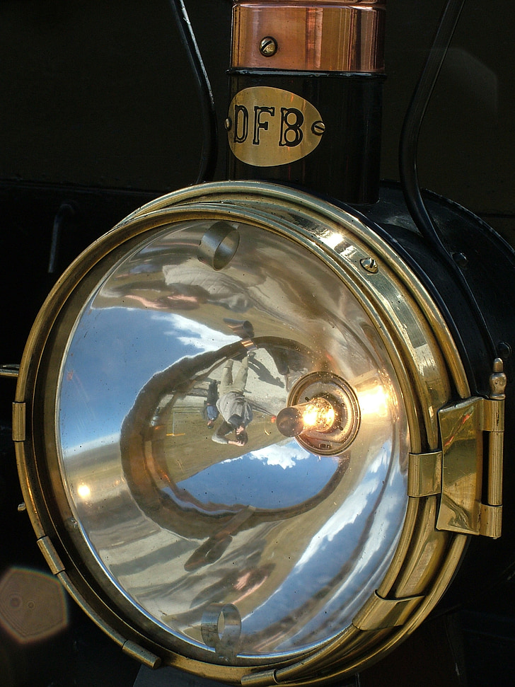 chemin de fer, Spotlight, locomotive à vapeur, lumière, locomotive, miroir, véhicules
