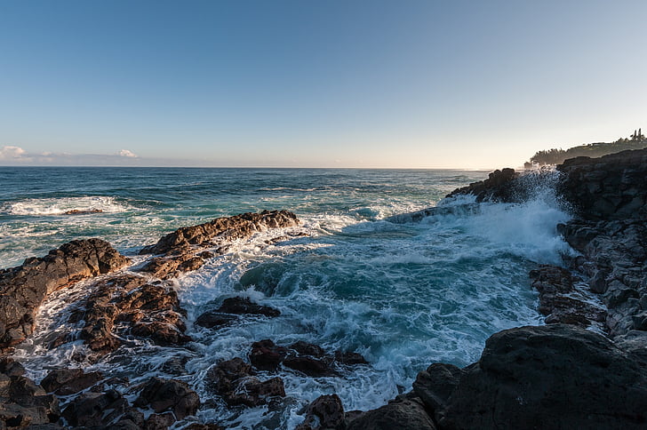 mar, rocas, Océano, cielo, paisaje marino, Costa, Costa