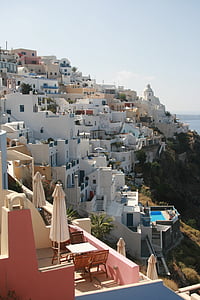 Yunani, Santorini, Cyclades, pemandangan