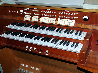 orgel, instrumentet, kirke, musikk, tastatur instrument, musikkinstrument, kirkeorgel