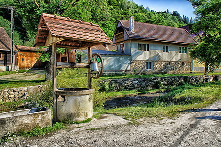 Sibiel, Romania, bé, casa, casa, bosc, arbres