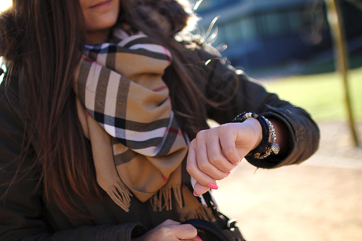watch, time, bracelet, hand, young, girl, woman