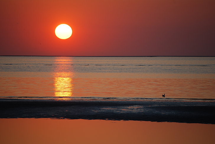posta de sol, estat d'ànim, Afterglow, cel, Mar, l'aigua, reflectint