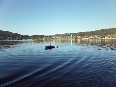湖, 漕ぎ手, 水, 手漕ぎボート, 水, 自然, 気分